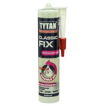 Клей монтажный Tytan Classic Fix Прозрачный, универсальный 310мл  оптом и в розницу на сайте Сталь Крепеж
