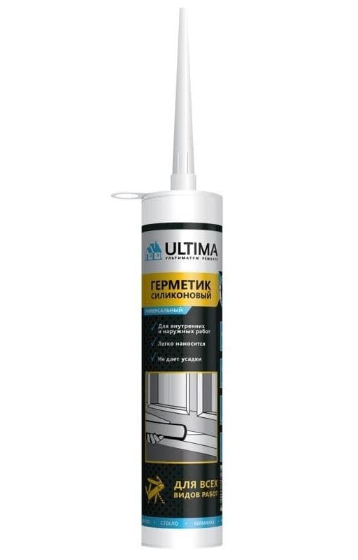 Герметик силиконовый Ultima Универсальный коричневый 290мл оптом и в розницу на сайте Сталь Крепеж