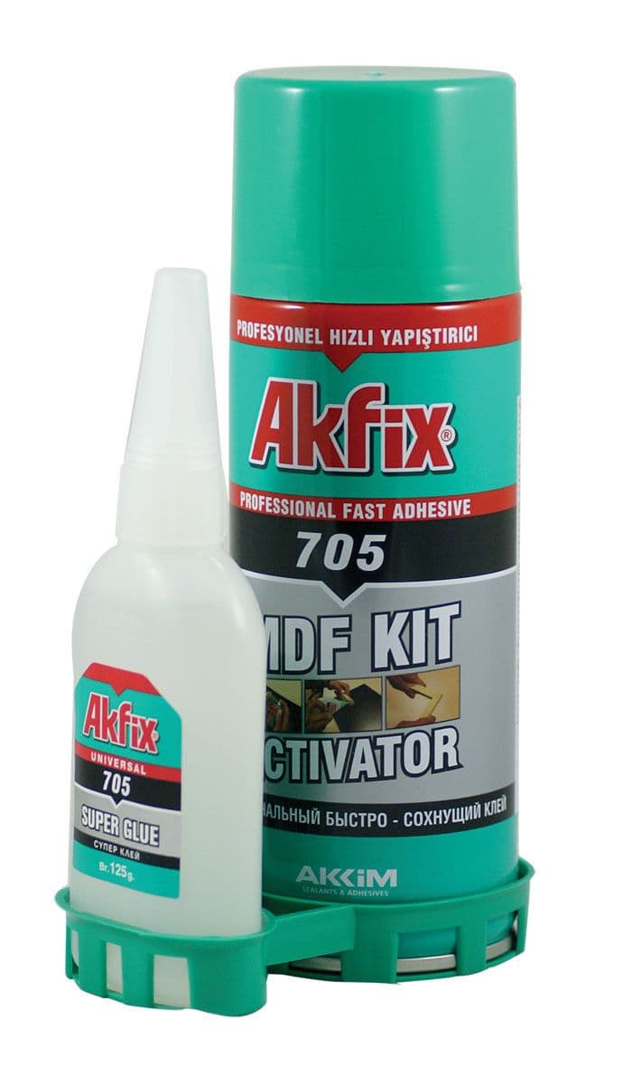 Клей Akfix 705 двухкомпонентный для экспресс склеивания 400мл + 125гр оптом и в розницу на сайте Сталь Крепеж