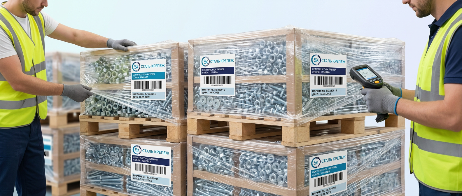 Упаковка и отгрузка крепежа