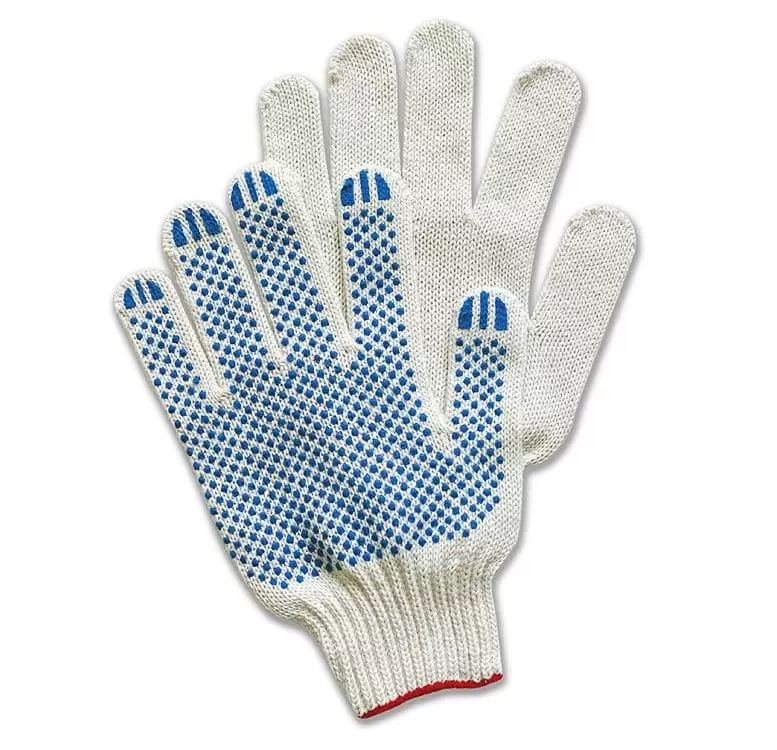 Перчатки рабочие ХБ 10 класс 3 нити с ПВХ точка эконом: купить оптом и в розницу в интернет магазине Сталь Крепеж - размеры, цены, характеристики. Перчатки рабочие ХБ 10 класс 3 нити с ПВХ точка эконом оптом и в розницу на сайте Сталь Крепеж