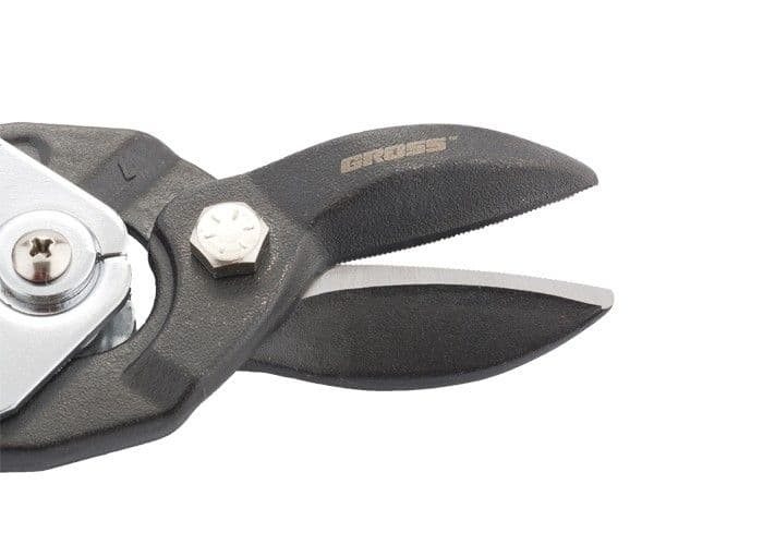 Ножницы по металлу"Piranha"усиленные, 255 мм, прямой рез, сталь СrMo, двухкомпонентные рукоятки Gross оптом и в розницу на сайте Сталь Крепеж