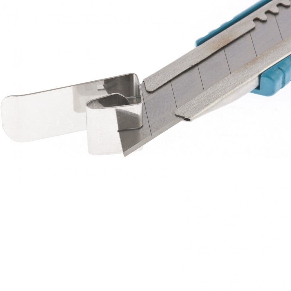 Нож, 160 мм, металлический корпус, выдвижное сегментное лезвие 18 мм (SK-5), металлическая направляющая, клипса для ремня Gross оптом и в розницу на сайте Сталь Крепеж